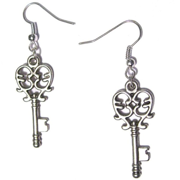 Filigree Dangle Silver Plated Earrings