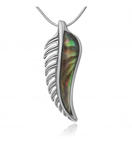 Sterling Natural Abalone Pendant Necklace