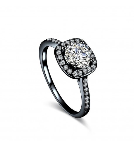 YEAHJOY Round Cut Austrian Engagement black plated